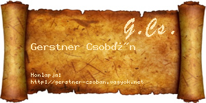 Gerstner Csobán névjegykártya